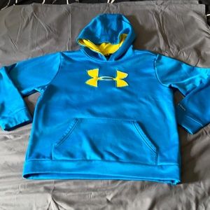 Boys sz large Under Armor hoodie EUC in blue